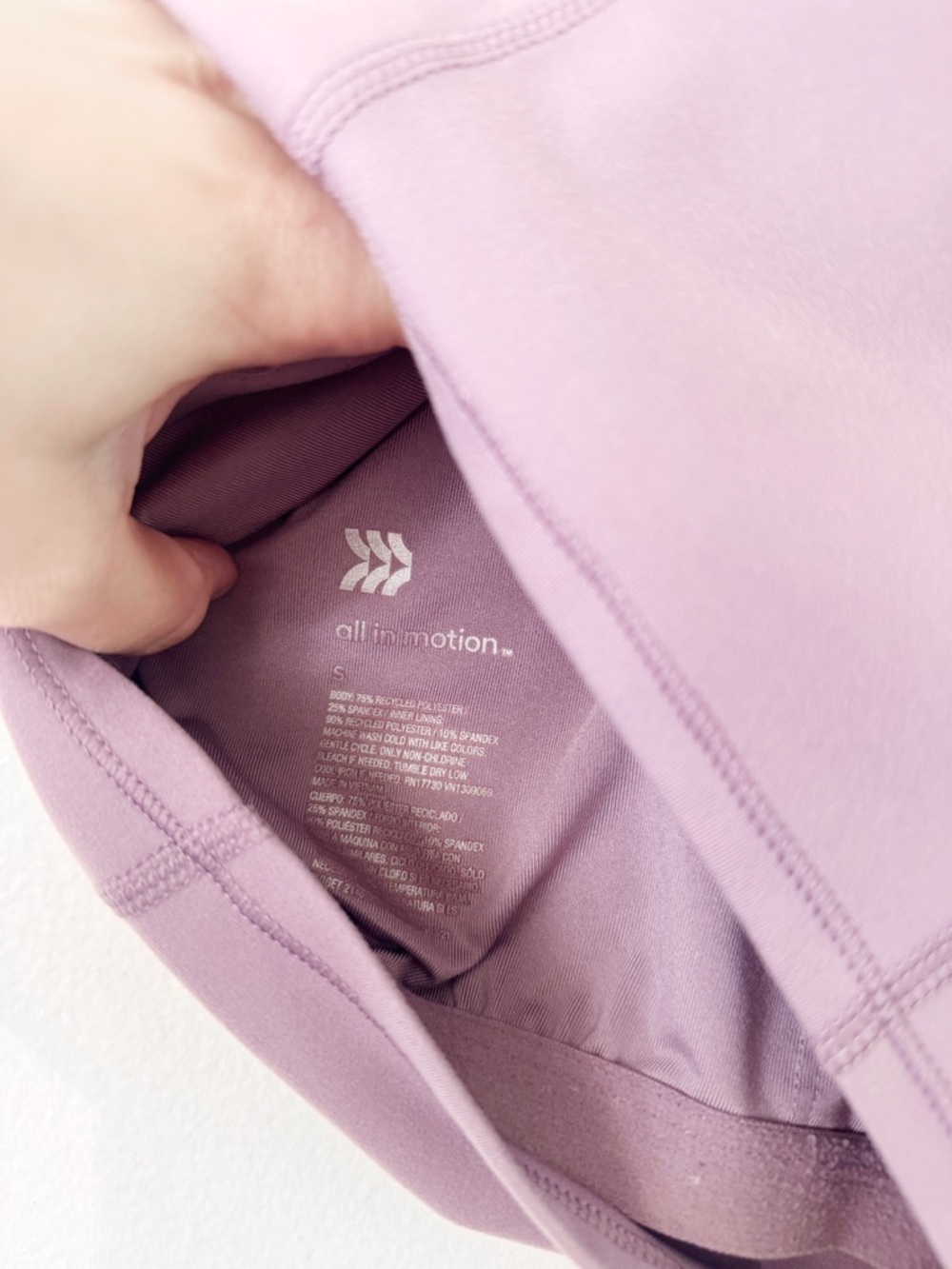 all in motion Dusty Lavender Sports Bra tank small - Picture 3 of 3